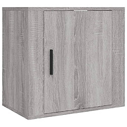 vidaXL Table de chevet murale Sonoma gris 50x30x47 cm