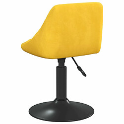 Avis vidaXL Chaise de salle à manger Jaune moutarde Velours