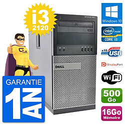 PC Tour Dell OptiPlex 990 Intel i3-2120 RAM 16Go Disque 500Go Windows 10 Wifi · Occasion 