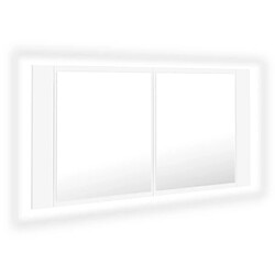 Acheter Helloshop26 Armoire salle de bain à miroir led blanc 90 x 12 x 45 cm acrylique 02_0006652