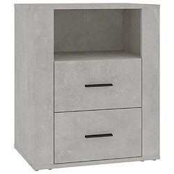 vidaXL Table de chevet Gris béton 50x36x60 cm Bois d'ingénierie