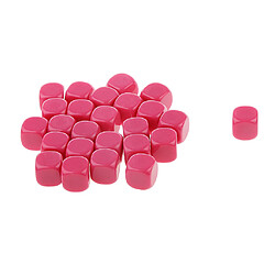 25pcs Opaque Blanc à Six Côtés Dés D6 Jeu D & D Rpg Partie Dices Fuchsia