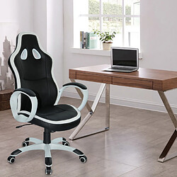 Franchi Chaise de bureau sportif fauteuil gamer ergonomique simili cuir Super Sport