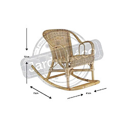 Aubry Gaspard Rocking chair pour enfant en rotin Chloé.