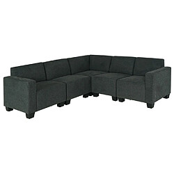 Avis Mendler Modular Sofa-System Ensemble de canapés Lyon 5, tissu/textile ~ gris anthracite