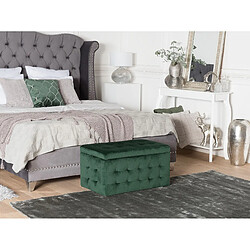 Beliani Coffre de rangement chesterfield vert foncé MICHIGAN