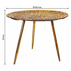 Table Basse Alexandra House Living Doré Fer 54 x 40 x 54 cm pas cher