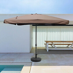 Concept Usine Parasol droit carré 2,95 x 2,95 m chocolat PALERME