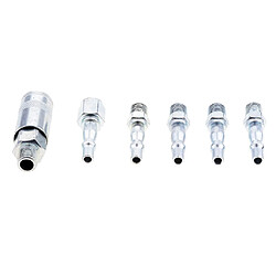 6pcs Raccord De Compresseur De Tuyau De Ligne D'Air 1.4'' BSP Argenté