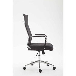 Decoshop26 Fauteuil de bureau en tissu noir avec assise rembourrée pivotant BUR10232