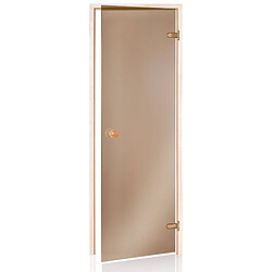 Desineo Porte de Sauna Bronze 60 x 190 en verre trempé