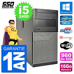 PC Tour Dell OptiPlex 9010 Intel Core i5-2400 RAM 16Go SSD 960Go Windows 10 Wifi · Occasion 