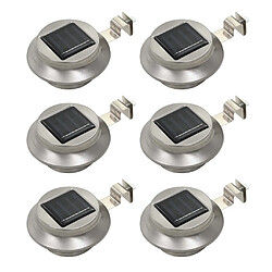 vidaXL Lampe solaire à LED ronde d'extérieur 6 pcs 12 cm Blanc 