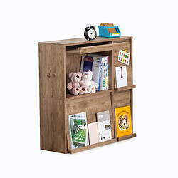 Iris Ohyama, Armoire de rangement avec porte, Bureau, Salon - FR-F4, L 89 x P 33,7 x H 90 cm, Brun Cendré