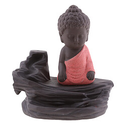 Avis Petite statue de tathagata méditation bouddha brûleur d'encens cône encensoir rouge