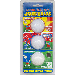 Balles de Golf PRANK Surprise Joke Balls Farce et Attrape 