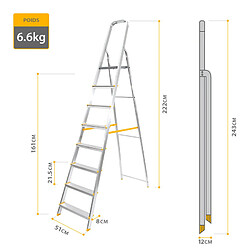 Acheter DENZEL - Escabeau 8 marches en aluminium - jusqu'à 150 kg