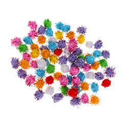 Avis 100pcs 1.5cm Pompons Balles de Clinquant Jouets de Chat