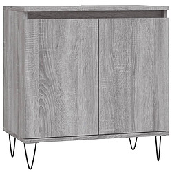 vidaXL Armoire de bain sonoma gris 58x33x60 cm bois d'ingénierie