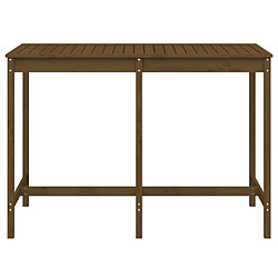 Avis vidaXL Table de jardin marron miel 159,5x82,5x110cm bois massif de pin