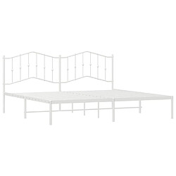 Acheter Maison Chic Lit adulte - Cadre de lit métal avec tête de lit,Structure du lit Contemporain pour chambre blanc 193x203 cm -MN34823