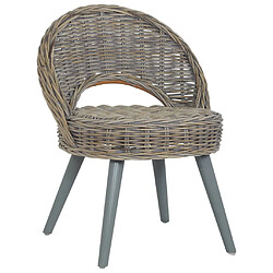 vidaXL Chaise de canapé rotin kubu gris