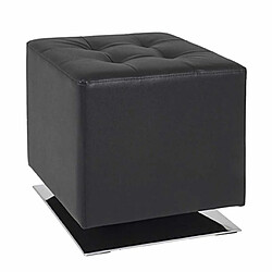 Paris Prix Pouf Carré Design Zanzibar 42cm Noir