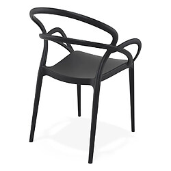 Alterego Chaise de terrasse 'JULIETTE' design noire pas cher