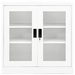 vidaXL Armoire de bureau Blanc 90x40x90 cm Acier