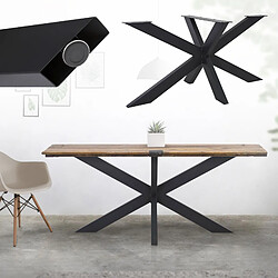 ML DESIGN MODERN LIVING Pied de table Spider métal noir design industriel piètement meuble 78x71x120 cm