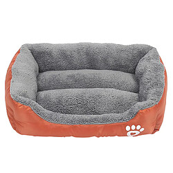 Sac De Couchage En Peluche Doux Pour Chien De Compagnie Pour Petits Chiens Meidum Orange_L