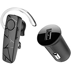 Oreillette Bluetooth Tellur Vox 60, chargeur de voiture, noir 