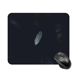 Universal Pad de souris imprimé en plumes blanches pour ordinateur portable