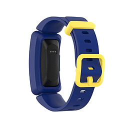 Acheter Wewoo Bracelet pour montre connectée Fitbit Inspire HR / Ace 2 Silicone Smart Watch de remplacement bleu + boucle jaune