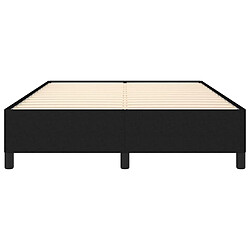 Acheter vidaXL Cadre de lit sans matelas noir 140x190 cm tissu