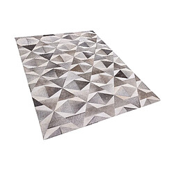 Beliani Tapis gris aux motifs contemporains 160 x 230 cm ALAKA 