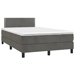 Acheter Sommier à lattes LED,Cadre à lattes de lit avec matelas pour Adulte Gris foncé 120x200 cm -MN36087