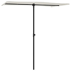 Avis Maison Chic Parasol Jardin | Parasol d'extérieur avec mat en aluminium 180x110cm Blanc sable - GKD45841