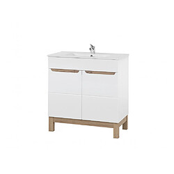 Avis Ac-Deco Ensemble meubles de salle de bain complet - Blanc - 80 cm - Bali Bialy