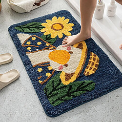 LUUCOZK Tapis de bain antidérapants absorbants à séchage rapide, décoration de salle de bain, motif 2-40x60cm imitation cachemire