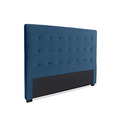 Tête de lit capitonnée Premium Velours 160cm Bleu