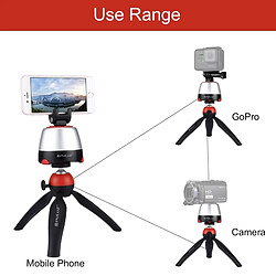 Acheter Wewoo Trépied rouge pour Smartphones, GoPro, Appareils photo Reflex Électronique 360 Degrés Rotation Tête Panoramique + + GoPro Clamp + Téléphone Pince avec Télécommande