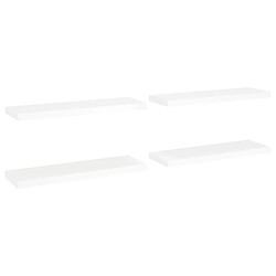 vidaXL Étagères murales flottantes 4 pcs blanc 80x23,5x3,8 cm MDF