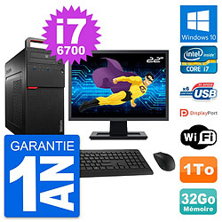 PC Tour Lenovo M700 Ecran 22" Intel i7-6700 RAM 32Go Disque 1To Windows 10 Wifi - Occasion