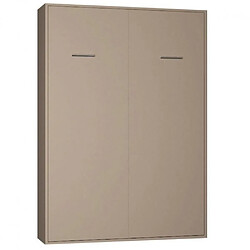 Inside 75 Armoire lit escamotable SMART-V2 taupe mat couchage 140*200 cm.