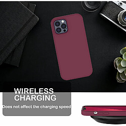 Riffi Coque Riff Thin &amp; Soft en silicone avec intérieur en fibre douce pour Apple iPhone 13 Pro Max Bordeaux