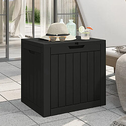 vidaXL Boîte de stockage de jardin noir 55,5x43x53 cm polypropylène