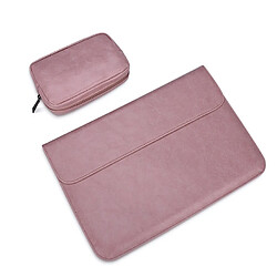 Wewoo Sacoche Sac intérieur en PU cuir PU à boucle magnétique horizontale invisible pour ordinateur portable de 14,1 pouces avec petit rose 