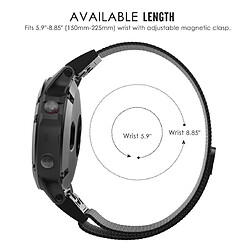 Avis Wewoo Bracelet pour montre connectée Garmin Fenix 5 Milan Metal en acier inoxydable métaltaille 20 mm doré