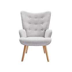 Vente-Unique Fauteuil en tissu gris clair VATELY